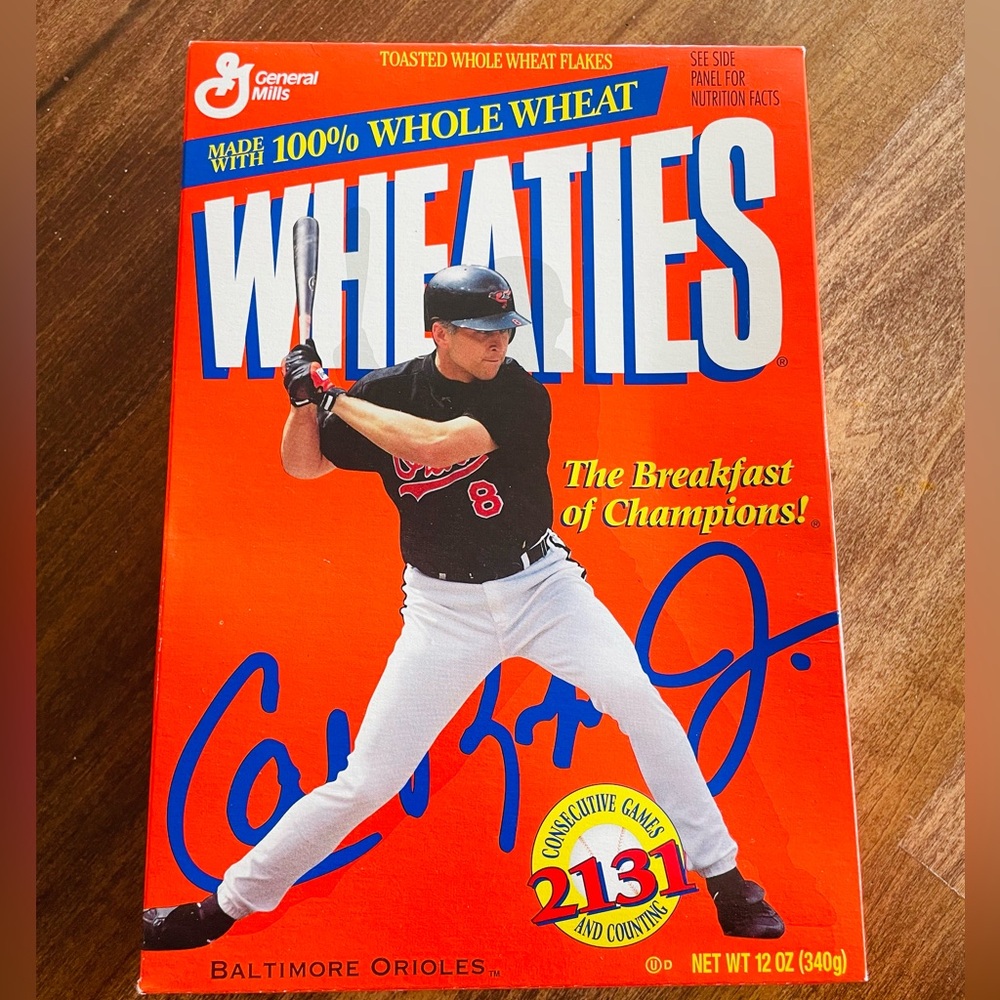 New Mint 1996 Vintage Wheaties Cal Ripken Jr. Collectors Edition Box